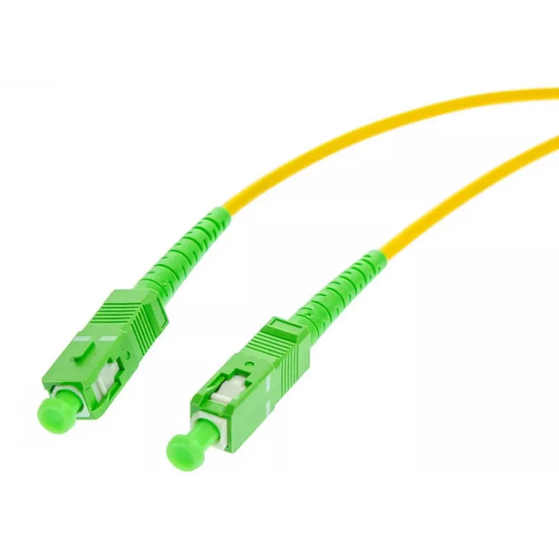 OPTIX Single-Mode 9/125 Simplex šviesolaidžio trumpiklis, 3 m, SC/APC į SC/APC, 3,0 mm LSZH geltonas