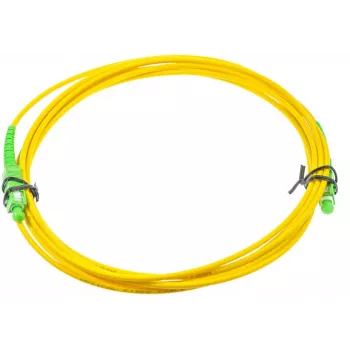 OPTIX Single-Mode 9/125 Simplex šviesolaidžio trumpiklis, 3 m, SC/APC į SC/APC, 3,0 mm LSZH geltonas