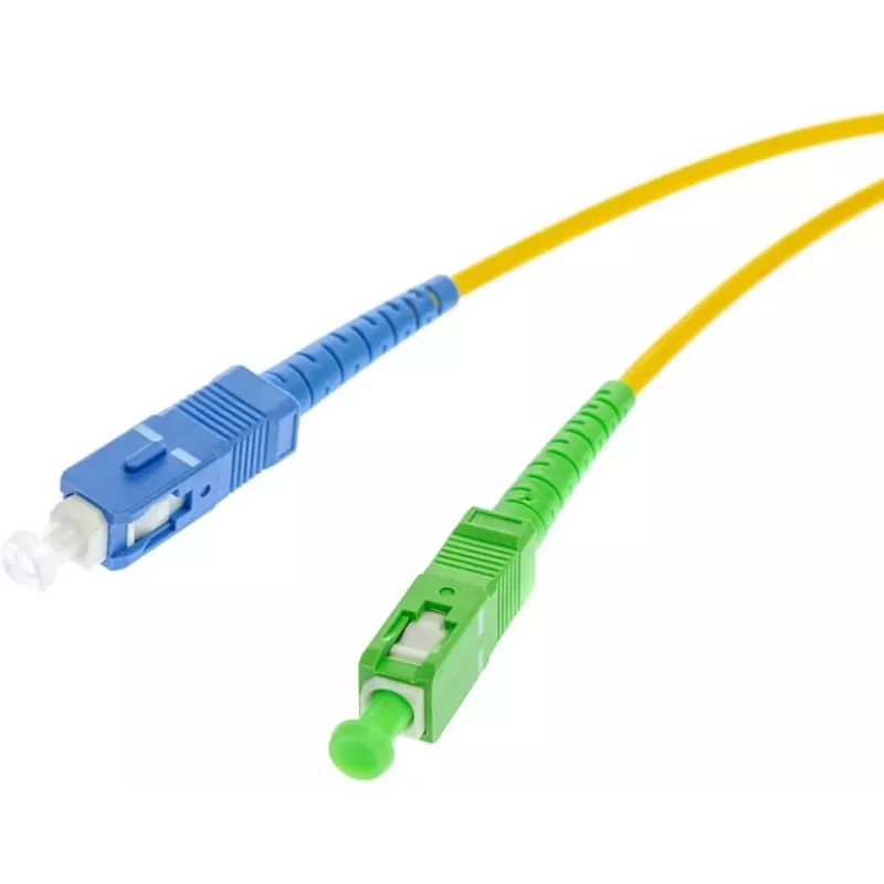 OPTIX vienmodis optinis pataisos laidas SC/UPC į SC/APC Simplex 1 m LSZH geltonas