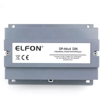 OPTOMA OP-H4v4 M-Bus lygio keitiklis DIN bėgeliui su RS-232/RS-485, 24V AC/DC, iki 20 M-Bus įrenginių
