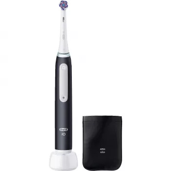 Oral-B iO White Clean elektrinis dantų šepetėlis, juodas/baltas su kelioniniu dėklu