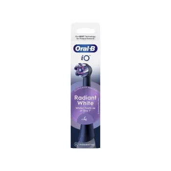 Oral-B iO Whitening atsarginės šepetėlio galvutės, 4 vnt. (juodos)