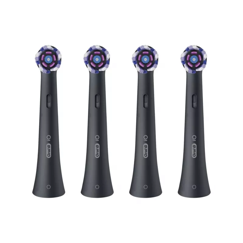 Oral-B iO Whitening atsarginės šepetėlio galvutės, 4 vnt. (juodos)