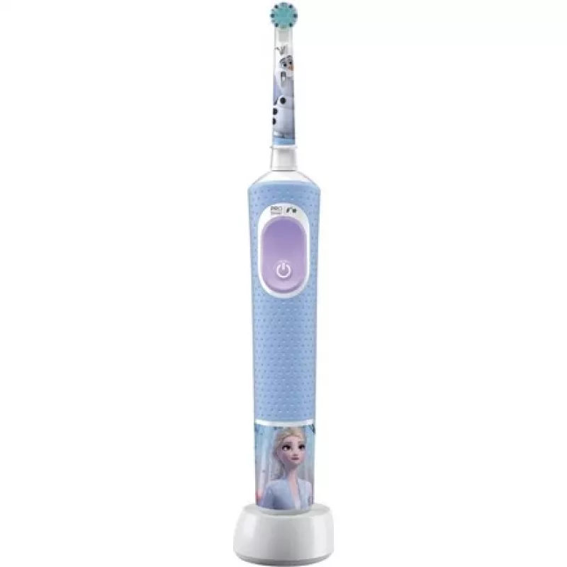 Oral-B Vitality PRO Kids Frozen elektrinis dantų šepetėlis vaikams, įkraunamas, 2 režimai, 1 šepetėlio galvutė, mėlynas