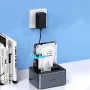 ORICO 6626C3-C-V1 2 diskų prijungimo stotelė su nepriklausoma klonavimo funkcija 2,5 inch/3,5 inch SATA HDD/SSD - pilka
