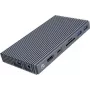 ORICO M.2 NVMe Docking Station su aktyviu PD 100W, HDMI 2.0, garsu, RJ-45, kortelių skaitytuvu – pilka (CDH-9N-GY-BP)