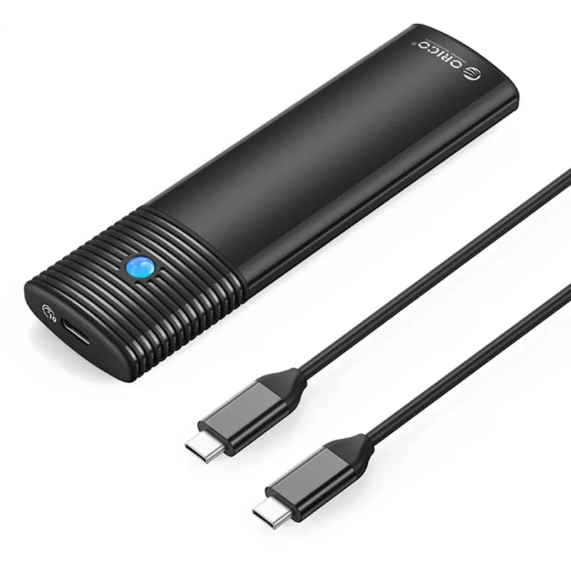 ORICO M.2 NVMe/SATA SSD korpusas USB 3.1 Gen 2 Type-C 10Gbps, be įrankių, aliuminis, juodas