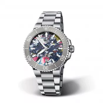ORIS Aquis Date Calibre 400 Automatinis Laikrodis Mėlynu Ciferblatu, Nerūdijančio Plieno Apyrankė 41,50 mm 7766-4150-Set