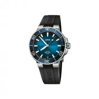 ORIS Vyriškas nardymo laikrodis 41350742274FC 41,50mm Automatinis Mėlynas Ciferblatas Mėlynas Gumos Dirželis