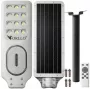 ORLLO 400W saulės LED gatvių lempa su 28W plokšte, judesio jutikliu ir nuotolinio valdymo pultu, 2713LM, 6500K