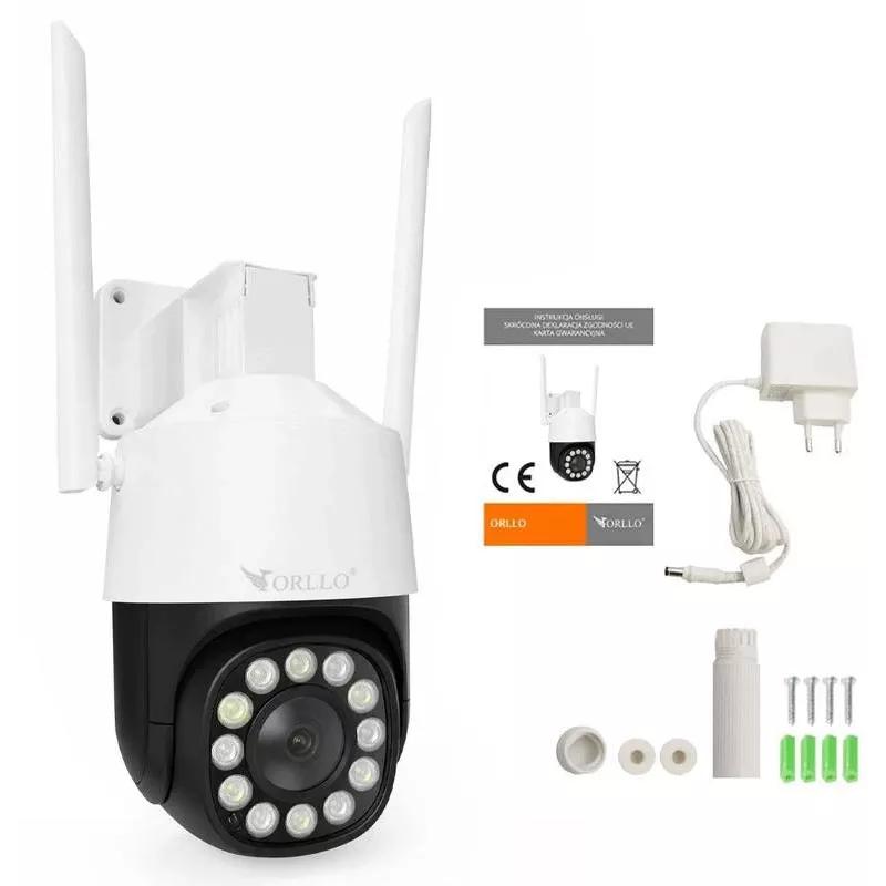 ORLLO TZ11 4K 8MP PTZ IP kamera su Wi-Fi ir 4G LTE, Tuya Smart, Pan-Tilt, lauko apsaugai