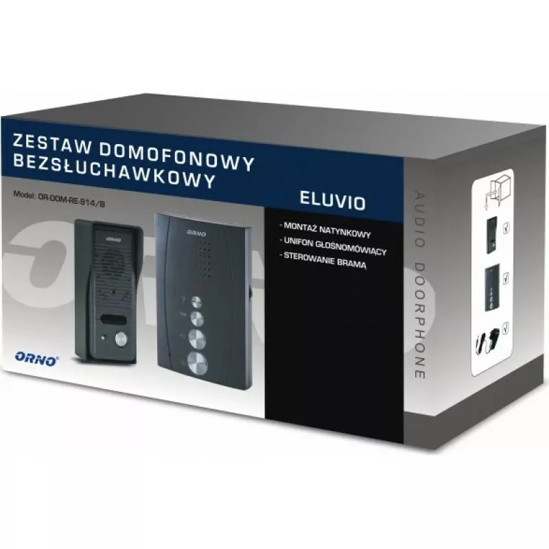 ORNO OR-DOM-RE-914/B Laidinė Ausdinė Domofono Sistema Juoda