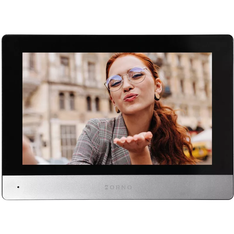ORNO OR-VID-ME-1056FHD/B 7 colių belaidis vaizdo domofonas su Full HD 1080p lauko skydeliu, juodas
