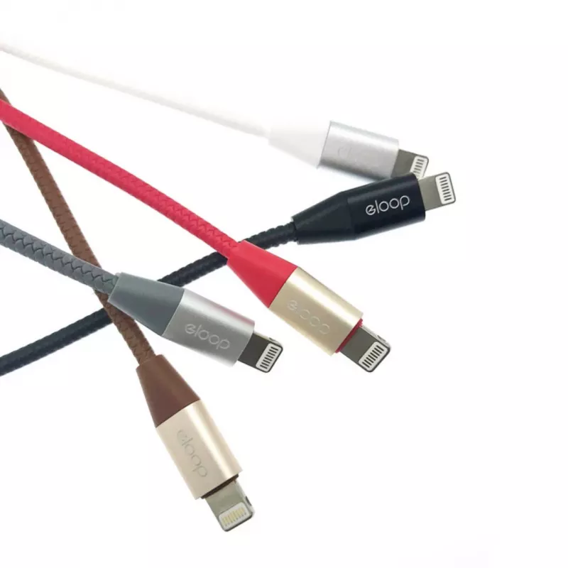 ORSEN S31 Lightning kabelis 2.1A 1,2m Juodas
