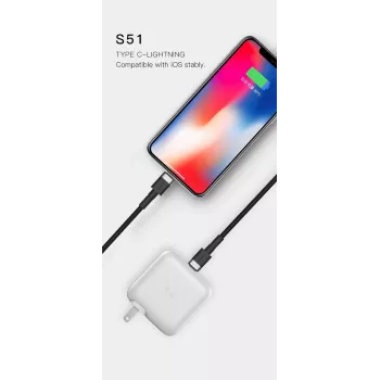 ORSEN S51 Type C – Lightning 3A 1m Raudona