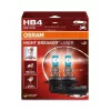 OSRAM Night Breaker Laser HB4 (2 vnt.) – 12V 51W P22d halogeniniai priekinių žibintų žibintai, iki 150% didesnis ryškumas, 150 m spindulys, 20% baltesnė šviesa