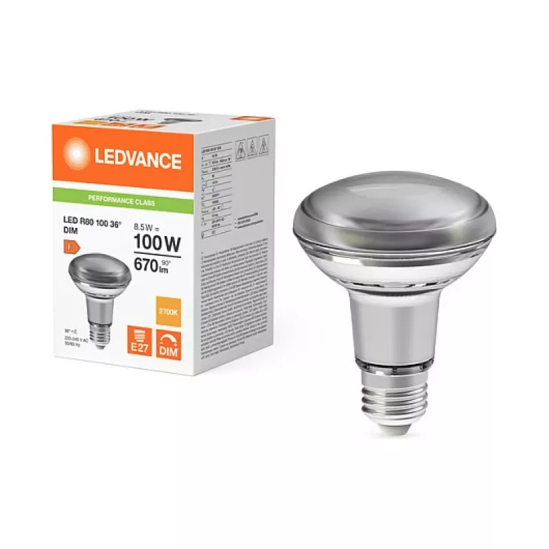 Osram R8010036 DIM 8.5W 827 E27 P LED reflektorinė lempa 670 lm 2700K E27 Dimmable