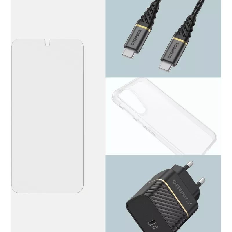 OtterBox Glass Series Screen Protector, skirta Samsung Galaxy A55 5G – skaidrus, atsparus kritimams, įbrėžimams ir dūžiams, 1 vnt. (77-95481)