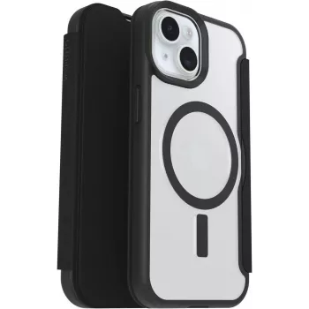 OtterBox React Folio MagSafe Series Case, skirta Apple iPhone 15/14/13 – Black Crystal (permatoma juoda)