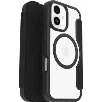 OtterBox React Folio MagSafe Series Case for Apple iPhone 17 - Black Crystal (Skaidri/Juoda)