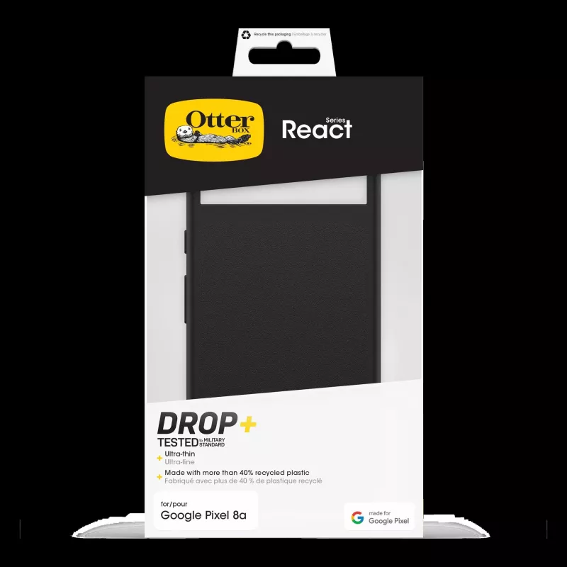 OtterBox React Series Case, skirta Google Pixel 8a - juoda