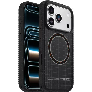 OtterBox Sole Series Rear Cover for Apple iPhone 15 Pro Max - MagSafe Compatible - Polycarbonate, Nylon Fabric, TPE - Black