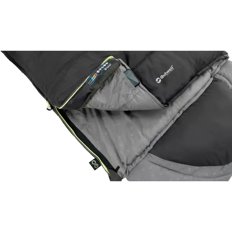 Outwell Contour miegmaišis 220 x 85 cm -13/+16 °C, kairysis užtrauktukas