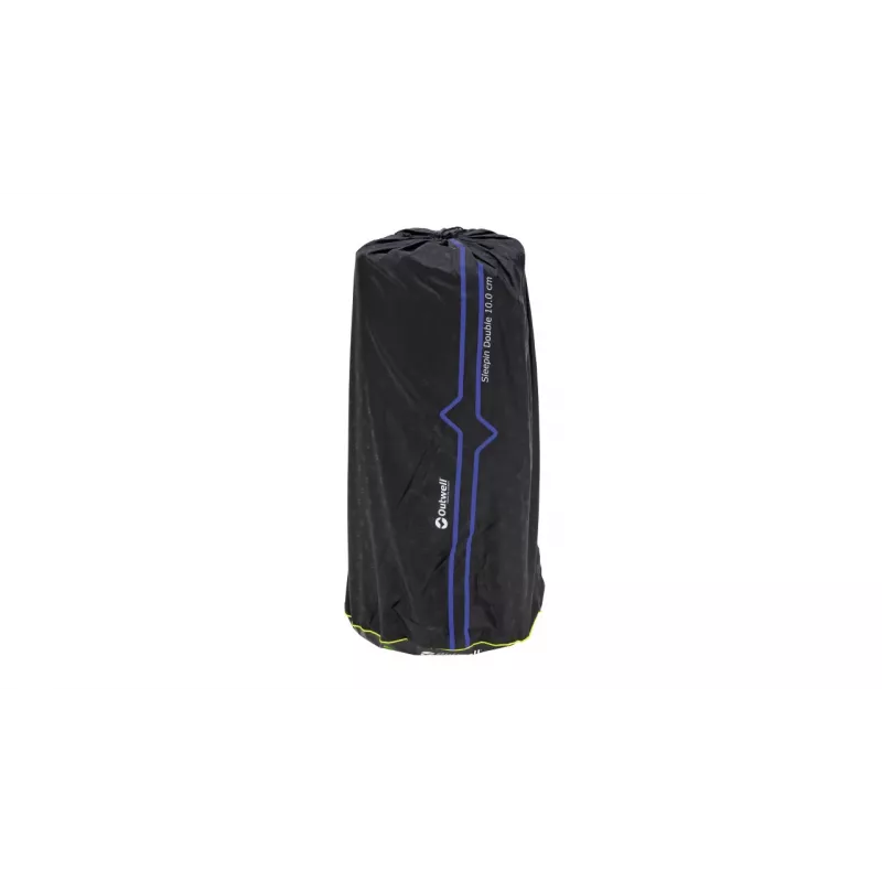 Outwell Sleepin Double Mat 100 mm – Savaime prisipučiantis dvigubas stovyklavimo čiužinys 200 x 130 x 10 cm, pilka/mėlyna