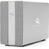 Dviejų skyrių duomenų saugojimo dėžė OWC Mercury Elite Pro Dual su 3 USB lizdų šakotuvu, SATA-600, USB 10 Gb/s, sidabrinė