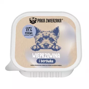 PAKA ZWIERZAKA kiauliena su mėlynėmis mono šlapias šunų maistas 150 g