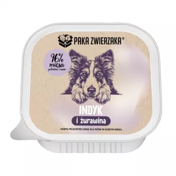 PAKA ZWIERZAKA Turkey and Cranberries šlapias ėdalas šunims – be grūdų, 150 g pakelis