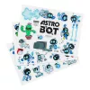 Paladone AstroBot šaldytuvo magnetai - 34 vnt. magnetų rinkinys, 3 lakštai, kosmoso roboto dizainas