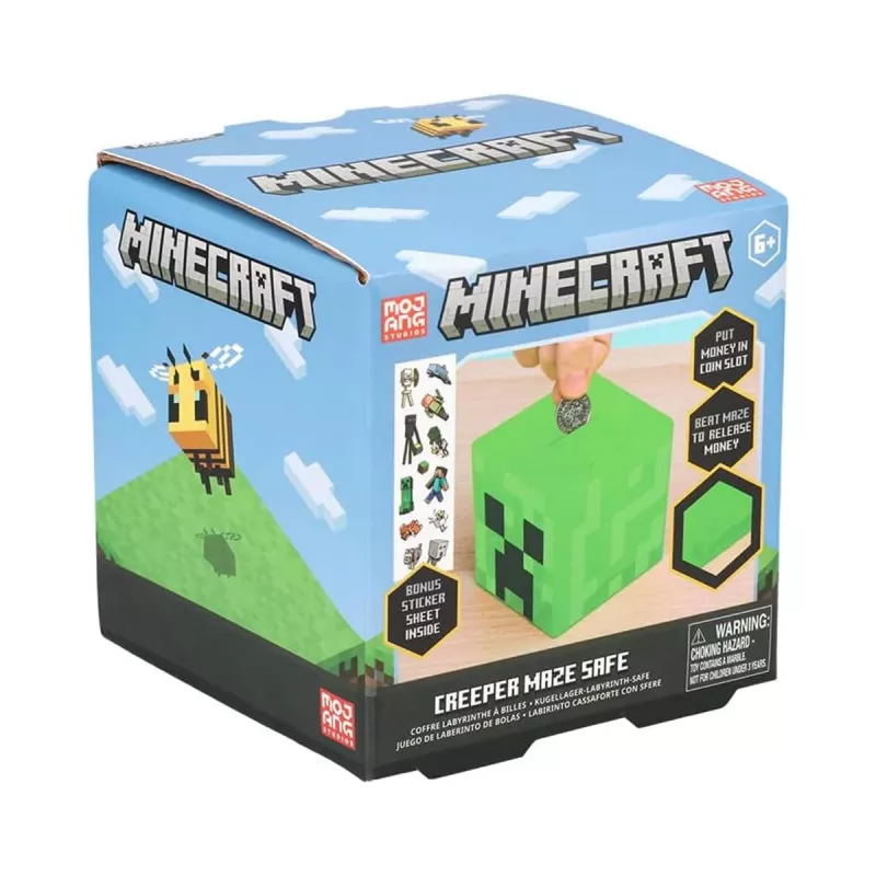 Paladone Minecraft Creeper Maze Safe V2 – elektroninė dėžutė pinigams su Creeper garso efektais