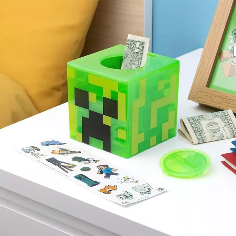 Paladone Minecraft Creeper Maze Safe V2 – elektroninė dėžutė pinigams su Creeper garso efektais