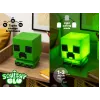 Paladone Minecraft Creeper SquishyGlo silikoninis šviestuvas su įkraunama baterija – žalia LED naktinė lemputė su 3 ryškumo lygiais ir Micro USB įkrovimu