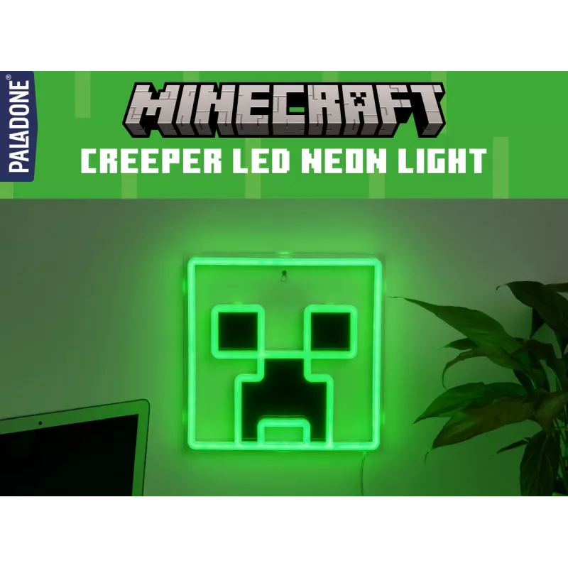 Paladone Minecraft Creeper sieninis LED neoninis apšvietimas