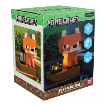 Paladone Minecraft Fox Solar Light – Saulės energija maitinama dekoratyvinė LED figūrėlė