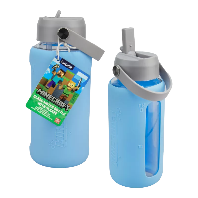 Paladone Minecraft Stiklinis Vandens Butelis 450 ml Creeper Dizainas