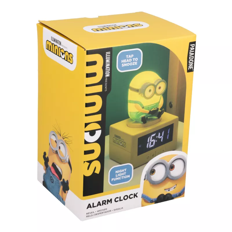 Paladone Minions Icon žadintuvas - skaitmeninis LED, maitinamas USB, su snaudimo funkcija