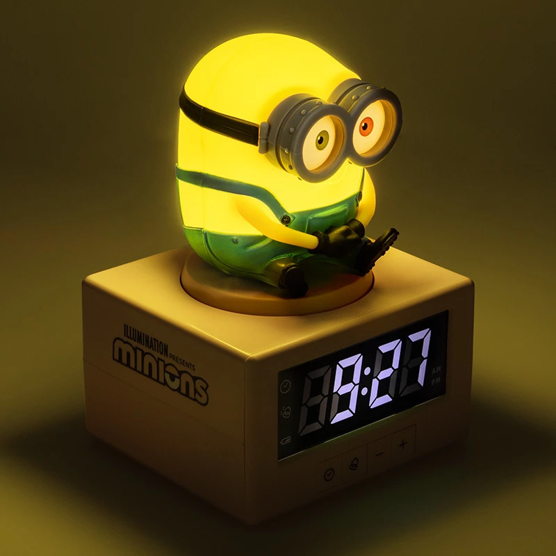 Paladone Minions Icon žadintuvas - skaitmeninis LED, maitinamas USB, su snaudimo funkcija
