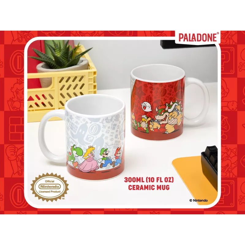 Paladone Super Mario puodelis - Heat Change Question Block keraminis 300ml