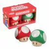 Paladone Super Mario Mushroom druskos ir pipirų indeliai – raudonas ir žalias keramikos rinkinys