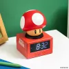 Paladone Super Mario Super Mushroom ikoninis žadintuvas – skaitmeninis LCD, USB maitinimas, oficialūs Nintendo garso efektai, raudonas/baltas