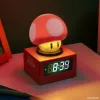 Paladone Super Mario Super Mushroom ikoninis žadintuvas – skaitmeninis LCD, USB maitinimas, oficialūs Nintendo garso efektai, raudonas/baltas