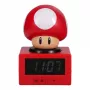 Paladone Super Mario Super Mushroom ikoninis žadintuvas – skaitmeninis LCD, USB maitinimas, oficialūs Nintendo garso efektai, raudonas/baltas