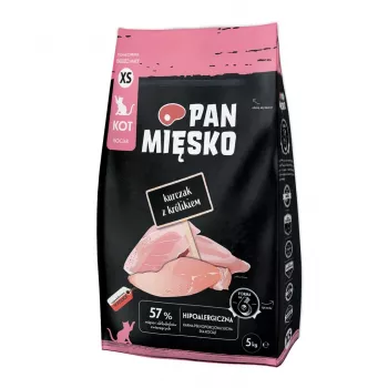 Pan Mięsko Sausas Kačių ėdalas Vištiena su Triušiu Kačiukams XS 5 kg