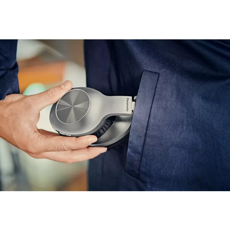 Panasonic RB-HX220BDES belaidės antausės ausinės, Bluetooth, mikrofonas, XBS, sidabrinės