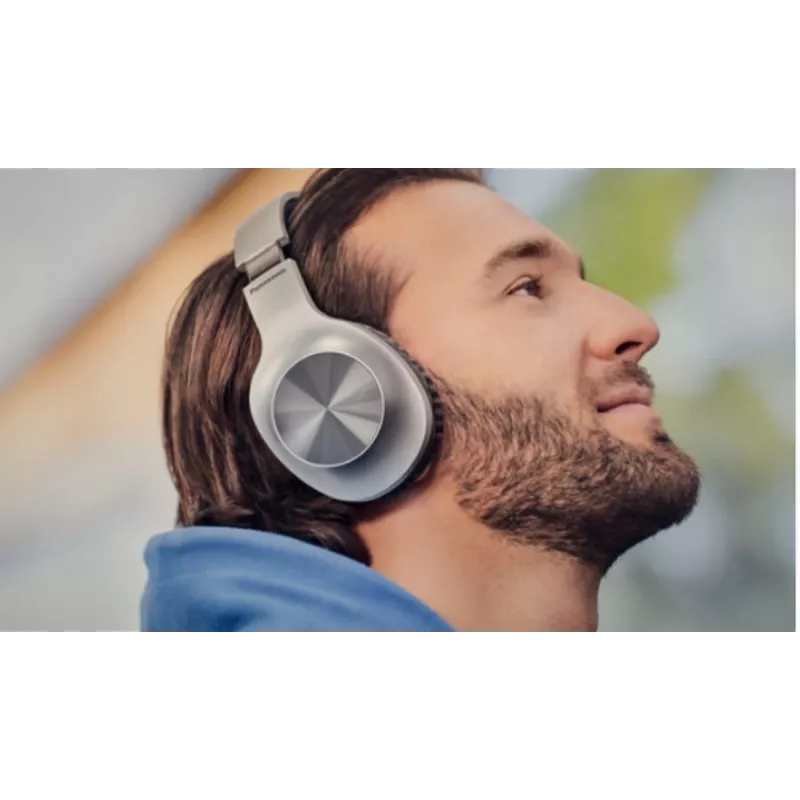Panasonic RB-HX220BDES belaidės antausės ausinės, Bluetooth, mikrofonas, XBS, sidabrinės