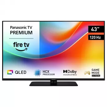 Panasonic TV-43W85B 43 colių 4K QLED Smart TV su Fire TV, 120Hz, HDR10+, Dolby Atmos, Dolby Vision, Alexa