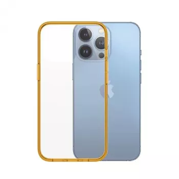 PanzerGlass ClearCase, skirtas Apple iPhone 13 Pro, Tangerine – apsauga nuo pageltimo, MagSafe, MIL-STD-810H smūgių apsauga